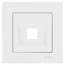 Розетка Nilson Moda біла комп'ютерна без модуля Розетка Nilson Moda біла комп'ютерна без модуля