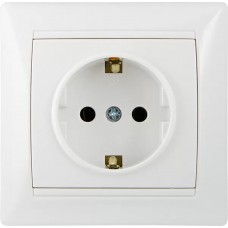 Розетка 2Р+PE  PB16-З-Fr-W (біла)