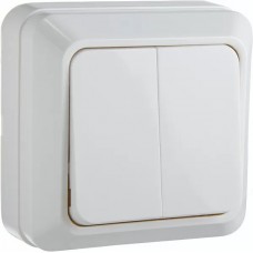 Вимикач 2-кл. BЗ10-2-0-Ct-W (білий) Вимикач 2-кл. BЗ10-2-0-Ct-W (білий)