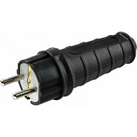 Вилка каучукова подовжена 2Р+PE 16А IP44 АСКО