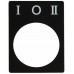 Табличка маркувальна "I 0 II" для кнопок XB2 Табличка маркувальна "I 0 II" для кнопок XB2