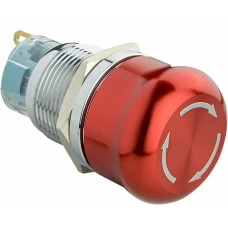 TY 19C-S11/1   Кнопка металева Повернення поворотом 1NO+1NC