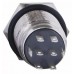 TYJ 16-262 Кнопка металева пласка з підсвічуванням, 2NO+2NC, червона 220V.