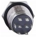 TYJ 16-262 Кнопка металева пласка з підсвічуванням, 2NO+2NC, зелена 220V.