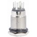 TYJ 16-262 Кнопка металева пласка з підсвічуванням, 2NO+2NC, зелена 220V.