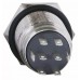 TYJ 16-262  Кнопка металева пласка з підсвічуванням, 2NO+2NC, жовта  220V.