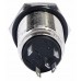 TYJ 16-261 Кнопка металева пласка з підсвічуванням, 1NO+1NC, зелена  220V.