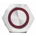 TYJ 19-271  Кнопка металева пласка з підсвічуванням, 1NO+1NC, червона  220V.