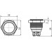 TYJ 19-271  Кнопка металева пласка з підсвічуванням, 1NO+1NC, жовта  24V.