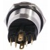 TYJ 22-271 Кнопка металева пласка з підсвічуванням, 1NO+1NC, червона 220V.