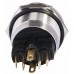TYJ 22-271 Кнопка металева пласка з підсвічуванням, 1NO+1NC, зелена  220V.