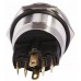 TYJ 22-271  Кнопка металева пласка з підсвічуванням, 1NO+1NC, жовта  220V.