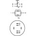 TYJ 22-271  Кнопка металева пласка з підсвічуванням, 1NO+1NC, жовта  220V.