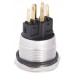 TYJ 22-271 Кнопка металева пласка з підсвічуванням, 1NO+1NC, зелена  24V.