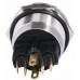 TYJ 22-271  Кнопка металева пласка з підсвічуванням, 1NO+1NC, жовта  24V.