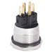 TYJ 22-271  Кнопка металева пласка з підсвічуванням, 1NO+1NC, жовта  24V.