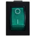 KCD1-2-101N GR/B  220V Перемикач 1 клав. зелений з підсвічуванням