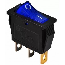KCD3-101N BL/B 220V Перемикач 1 клав. синій з підсвічуванням KCD3-101N BL/B 220V Перемикач 1 клав. синій з підсвічуванням