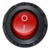 KCD1-7-101NY R/B  220V Перемикач 1 клав. круглий червоний з підсвічуванням