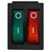 KCD2-2101N GR+R/B 220V Перемикач 2 клав. зелений+червоний з підсвічуванням KCD2-2101N GR+R/B 220V Перемикач 2 клав. зелений+червоний з підсвічуванням