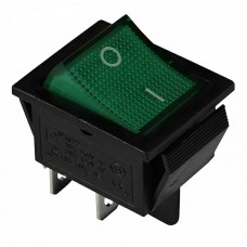 KCD2-201N GR/B 220V Перемикач 1 клав. зелений з підсвічуванням KCD2-201N GR/B 220V Перемикач 1 клав. зелений з підсвічуванням