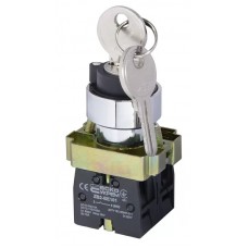 XB2-BG33 Кнопка поворотна з ключем 3-позиційна XB2-BG33 Кнопка поворотна з ключем 3-позиційна