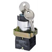 XB2-BG03 Кнопка поворотна з ключем 3-позиційна XB2-BG03 Кнопка поворотна з ключем 3-позиційна