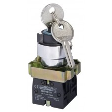 XB2-BG03 Кнопка поворотна з ключем 3-позиційна XB2-BG03 Кнопка поворотна з ключем 3-позиційна