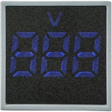 Квадратний цифровий вимірювач напруги ED16-22FVD 30-500В АС (синій)