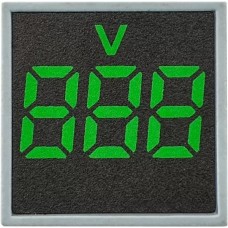 Квадратний цифровий вимірювач напруги ED16-22FVD 30-500В АС (зелений)