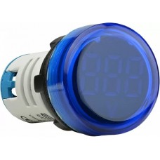 Круглий цифровий вимірювач напруги ED16-22VD 30-500В АС (синій)
