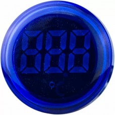 Круглий цифровий вимірювач температури ED16-22WD  -25С - 150С (синій)