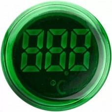 Круглий цифровий вимірювач температури ED16-22WD  -25С - 150С (зелений)