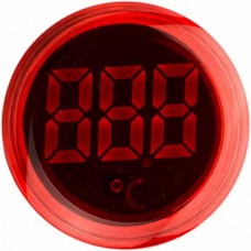 Круглий цифровий вимірювач температури ED16-22WD  -25С - 150С (червоний)