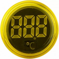 Круглий цифровий вимірювач температури ED16-22WD  -25С - 150С (жовтий)