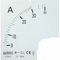 Шкала 30/5А до амперметра А-96-6