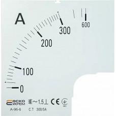 Шкала 300/5А до амперметра А-96-6