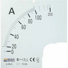 Шкала 100/5А до амперметра А-96-6