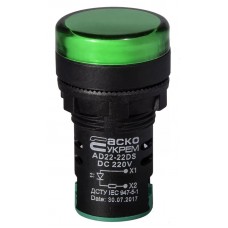 Сигнальна арматура AD22-22DS зелена 220V DC Сигнальна арматура AD22-22DS зелена 220V DC