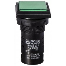 Сигнальна арматура AD22-22F зелена 220V АC Сигнальна арматура AD22-22F зелена 220V АC