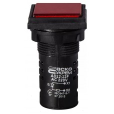 Сигнальна арматура AD22-22F червона 220V АC Сигнальна арматура AD22-22F червона 220V АC