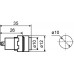 Сигнальна арматура AD22E-10DS синя 24V АC/DC