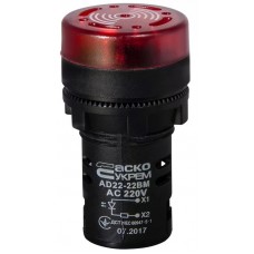 Зумер блимаючий AD22-22 BM/r червоний 220V АC Зумер блимаючий AD22-22 BM/r червоний 220V АC