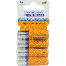 Батарейка лужна AА.LR6.SC4 (shrink card 4)