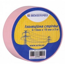 Стрічка ізоляційна 0,13мм*19мм/5м рожева Стрічка ізоляційна 0,13мм*19мм/5м рожева