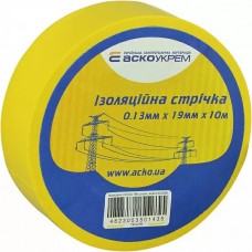 Стрічка ізоляційна 0,13мм*19мм/10м жовта